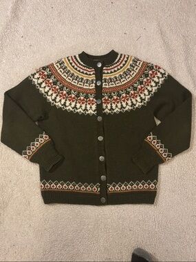 Norway Design Wool Handknitted Cardigan Sweater